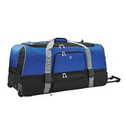 Protg 36" Drop-Bottom Rolling Polyester Travel Duffel - Blue with Black