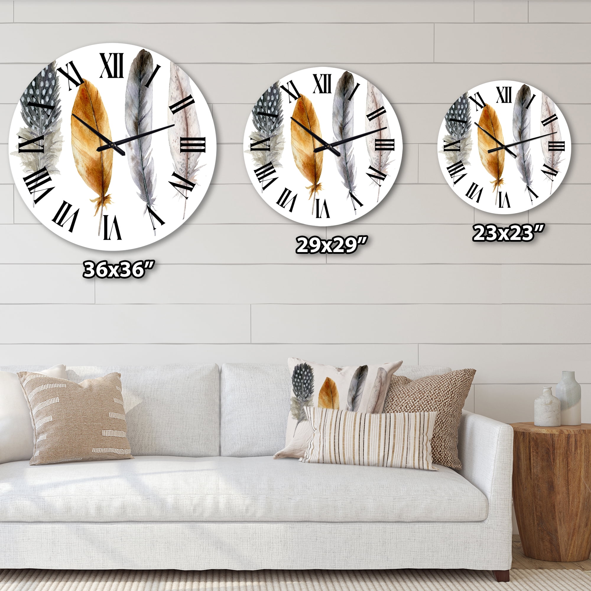 Designart 1 in Quartz Bohemian Wall Clock