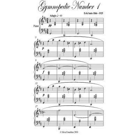 Gymnopedie Number 1 Easy Intermediate Piano Sheet Music - gymnopedie 1 roblox piano sheet