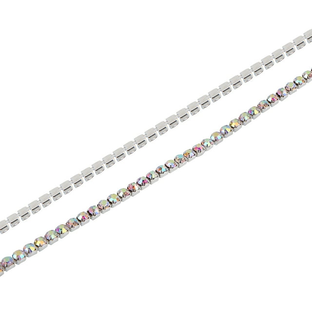 10 metros DIY cristal diamantes de imitación adorno cadena garra decoración ropa apliques #6