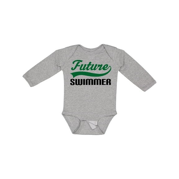 Inktastic Future Swimmer Boys Long Sleeve Baby Bodysuit