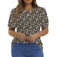 thumbnail image 6 of Fantaslook Blouses for Women Pleated Short Sleeve Tunic Tops Dressy Casual Summer Shirts, 6 of 10