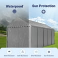 thumbnail image 3 of Summit Living 13 x 32 x 13 ft Portable Carport with Removable Sidewalls, All-Weather Outdoor Storage Canopy and Shelter, RV Carport, Gray, 3 of 8