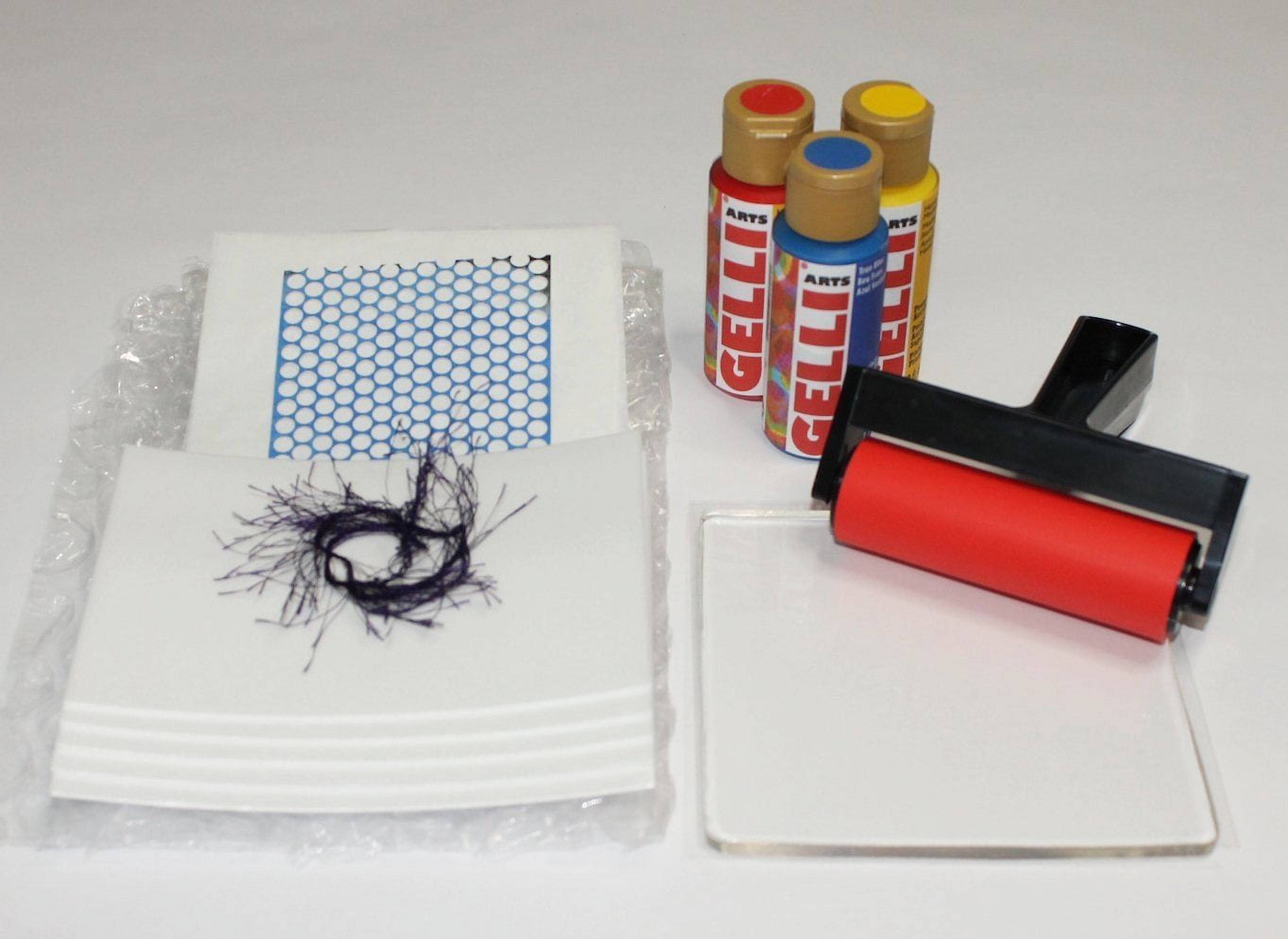 Gelli Arts Stamp Kit with Gel Plate Kit Stamping and Printing Kit, DIY  Stamp Kit, Stamp Making Kit with 5 X 5 Gel Printing Plate and Printmaking  Supplies, Make Your Own, gel