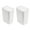 White, variant on Deeceymbur 2PCS Square Trash Can with Press Top Lid 11.6L Plastic Waste Basket for Bathroom Home Living Room Kitchen Toilet Bedroom Office
