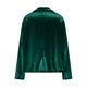 thumbnail image 5 of AUNVITO Women's Solid Velvet Blazer Notch Lapel Long Sleeve with Faux Pockets Elegant and Chic Style, 5 of 8
