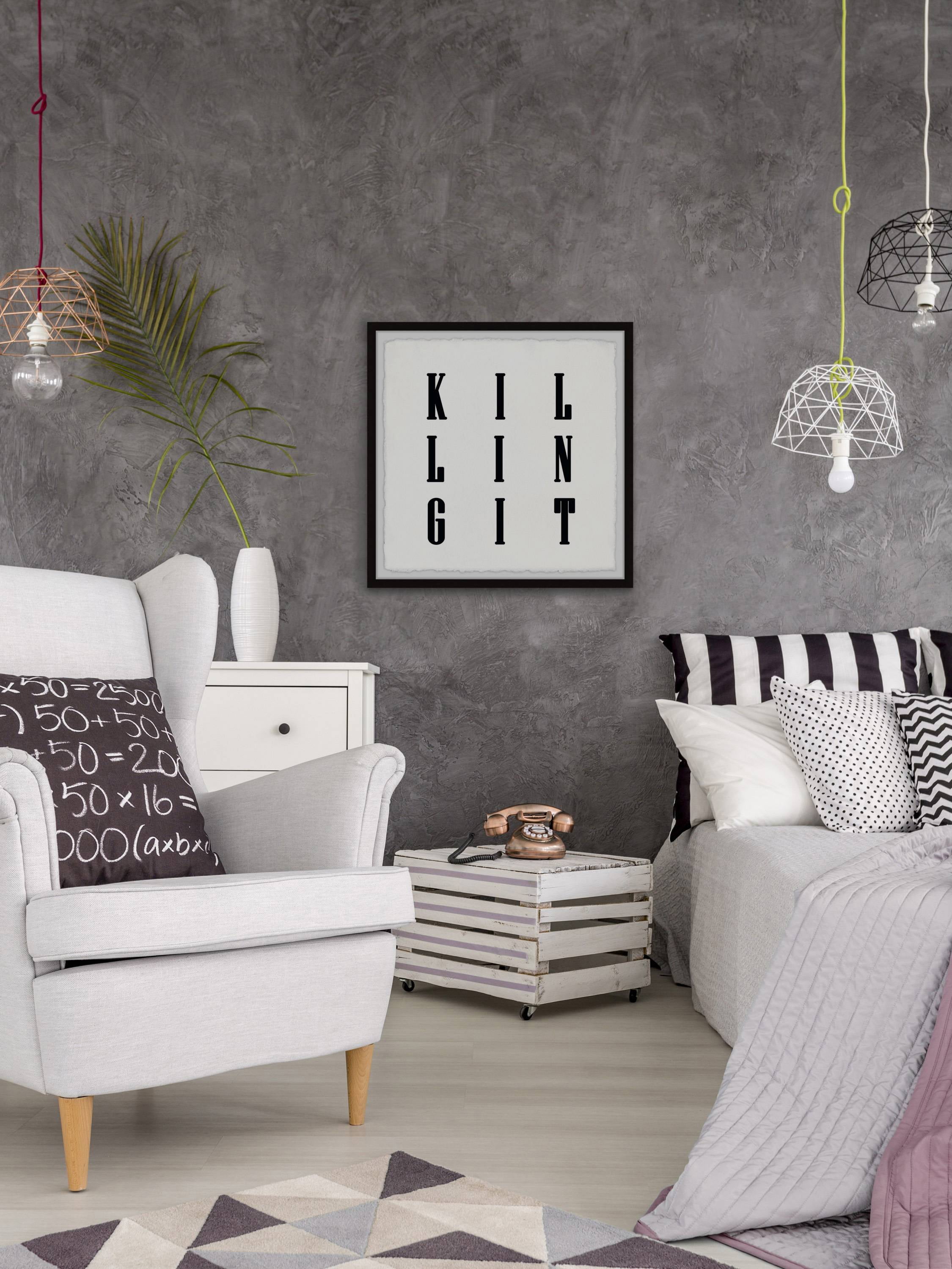 Marmont Hill Killing It! Framed Wall Art, 32.00" x 1.50"