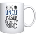 thumbnail image 2 of Being My Uncle is Really The Only Gift You Need White Ceramic Coffee Mug Funny Father's Day Birthday Gifts For New Dad Daddy Stepdad (White, Ceramic), 2 of 5