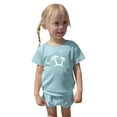 thumbnail image 3 of Coerni Summer Beach Leisure Outfit for Toddler Boys Girls Short Sleeve Cotton Ribbed T Shirt Pullover Tops Shorts Outfits, 3 of 6