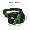 thumbnail image 4 of Balery Space Dino Cartoon Black Mochila Cinturón para Mujeres y Hombres, Bolsa de Cintura Impermeable de Doble Capa con Correa, 4 of 9
