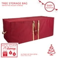 thumbnail image 3 of Simplify The Holiday Collection Polyester Holiday Storage Tote with Wheeled Base, Red, 3 of 9