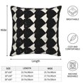 thumbnail image 2 of Multi-Size Linen Sofa Pillow Cover Invisible Zipper Open And Close Strong Use For Sofa Chair Garden Sofa Car Black Houndstooth Vintage Texture_3 20"X20", 2 of 8
