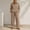 Khaki, variant on Gamivast Sweatsuits 2 Piece Set for Women Half Zip Pullover Sweatshirt Wide Leg Pants Two Piece Fall Winter Activewear Sky Blue L