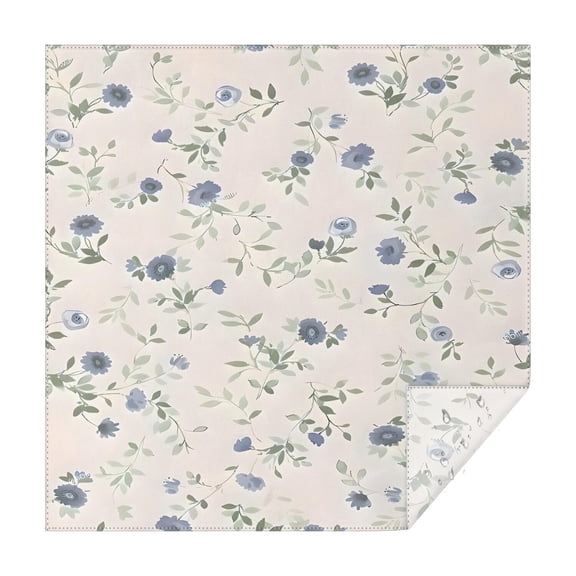Pioneer Flower Floral Print Pattern Square Tablecloth,Waterproof Square Table Cover,Wipeable Spillproof Washable Table Cover for Home Kitchen Party Decor 42"X42"(107x107cm)