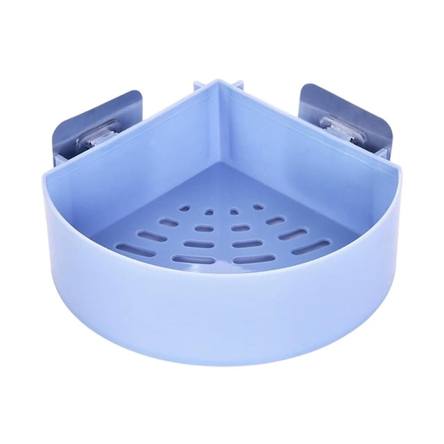 Feltree No-Drill Corner Shower Shelf with Suction Cups, Bathroom Organizer Rack for Shampoo Bottles, Rustproof Plastic Storage Solution