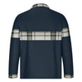 thumbnail image 5 of Zylanna Men's Long Sleeve Polo Shirts, Color Block Slim Fit Turndown Collar Spring Fall Casual Pullover Tops for Man Navy, 5 of 6