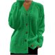 thumbnail image 2 of Suéter de cuello en V para mujer, cárdigan de punto de manga larga de color liso con cuello en V y blusa con botones., 2 of 3
