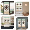 thumbnail image 7 of Beige Sage Green Texas Star Window Privacy Film, Vintage Stars Wooden Static Cling UV Sun Blocking Heat Control Window Tint Day and Night, Non-Adhesive One Way Windows Privacy Cover 17.7''x78.7'', 7 of 7