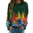 thumbnail image 4 of Zhanying T-Shirts de Noël pour Femmes Design Festif Mode Rétro de Noël Chandail Tricoté à Flocons de Neige pour Femmes, 4 of 5