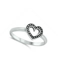 thumbnail image 4 of Bali Open Heart Love Ring .925 Solid Sterling Silver Band Jewelry Female Male Unisex Size 8, 4 of 4
