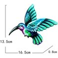 thumbnail image 4 of Colibrí de hierro forjado, esculturas de colibrí de metal para exteriores, ilustraciones de metal, esculturas de arte de pared de jardín, adornos colgantes, 3 uds. JAMW Sencillez, 4 of 5