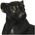 thumbnail image 6 of 29" x 13" Black Polyresin Laying Leopard Sculpture, by DecMode, 6 of 11