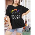 thumbnail image 4 of XCHQRTI Hocus Pocus Women's Plus Size Shirt Halloween Tshirt Casual Funny Short Sleeve Graphic Tees, 4 of 7