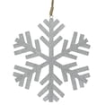 thumbnail image 2 of Northlight Glitter Drenched Wooden Snowflake Christmas Ornament - 8.75" - Silver Tone, 2 of 2