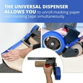 thumbnail image 4 of IDL Packaging 9" x 60 Yards Brown Masking Paper (6 Rolls) & 1.41" x 60 Yards Blue Tape (6 Rolls) & Manual Paper/Tape Dispenser (Built-in Blade) — Masking Set to Quickly Cover Surfaces, 4 of 7