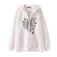thumbnail image 1 of Dark hip-hop gótico Harajuku Y2k estampado de araña cremallera Sudadera con capucha hombres y mujeres Harajuku chaqueta sudadera, 1 of 4