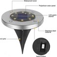 thumbnail image 2 of Luz solar para exteriores, 8LED Luz de jardín Iluminación de suelo 6000K Impermeable IP65 Lámpara solar Foco empotrable para camino Terraza Patio subterráneo [Clase de eficiencia energética A+++] brillar Electrónica, 2 of 5