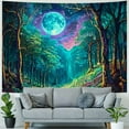 thumbnail image 4 of Creowell  Fantasy Forest Tapestry Tree of Life Tapestry Trippy Galaxy Moon Wall Tapestries Misty Forest Trees Tapestry Vintage Aesthetic Tapestry Wall Hanging for Bedroom Decor 40x30inch, 4 of 6