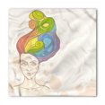 thumbnail image 1 of Abstract Bandana, Rainbow Haired Woman Art, Unisex Head and Neck Tie, by Ambesonne, 1 of 2