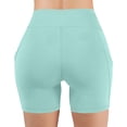 thumbnail image 5 of Tumotour Yoga Athletic Shorts For Women High Waisted Pants Workout Shorts Hip Stretch Underpants Running Pants Tennis Shorts Biker Shorts With Pockets, 5 of 8