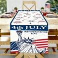 thumbnail image 1 of 72.04x12.99in Linen 4th Of July Table Runner Patriotic Stripe Farmhouses Rustics Independence Day Decor For Dining Table Kitchen Counter Multiple Patterns, 1 of 6