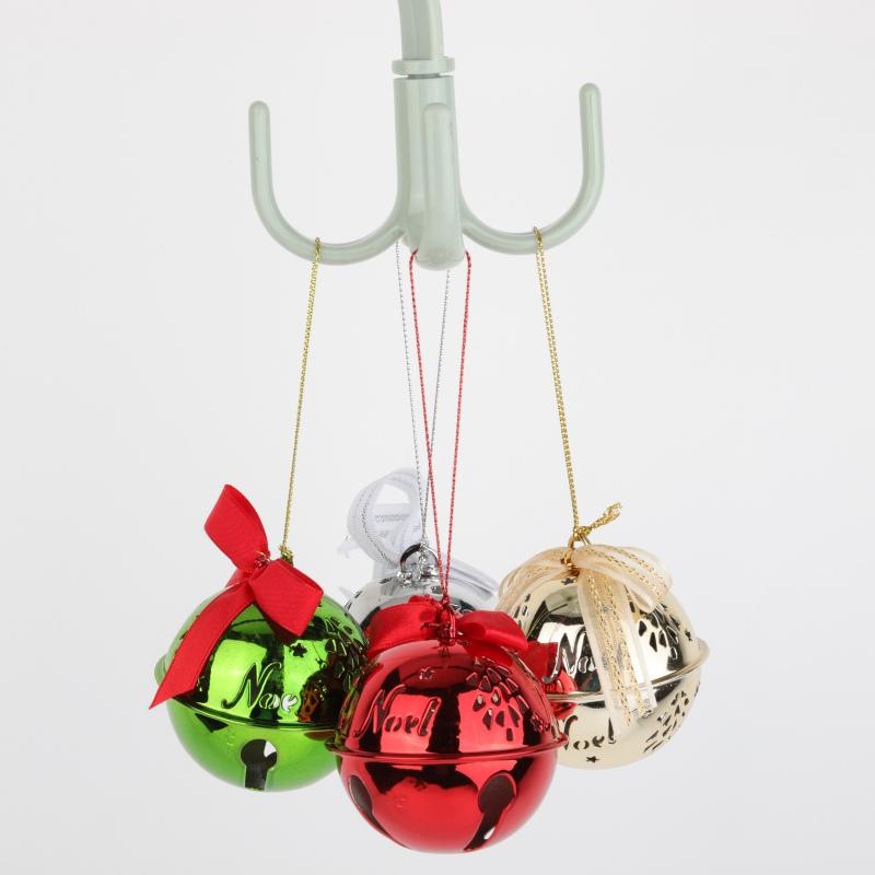 1PC Wrought Iron Jingle Bells Pendant Christmas Tree Bells Hanging Christmas Decoration - image 4 of 8