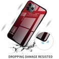 thumbnail image 3 of Carcasa de vidrio templado 9H con degradado para iPhone 11 (rojo y negro), 3 of 6