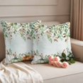 thumbnail image 2 of Autumn Leaves Outdoor Waterproof Pillow Covers, Thanksgiving Sage Green White Pumpkin Decorative Square Throw Pillowcase Sofa Cushion Sham for Patio/Couch/Chair, 16"x16" 2 Pack, 2 of 8