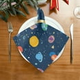 thumbnail image 2 of GZHJMY Space Planet Cloth Napkins Set of 4, Reusable Washable Oversized Table Napkins for Family Wedding Dinner Party Home Decor, 20 Inch Decorative Washcloths, 2 of 7