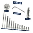 thumbnail image 3 of Fuliko 5/16-18 6 Inch Cap Screws Bolts, 10 Pieces 304 Steel 18-8, Hexagonal Drive, Partially Threaded, Bright (Includes Hex Wrench), 3 of 7