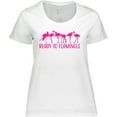 thumbnail image 3 of Inktastic Ready to Flamingle- Pink Flock of Flamingos Women's Plus Size T-Shirt, 3 of 5