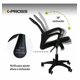 thumbnail image 4 of Silla de Escritorio Oficina Ergonómica Reclinable Con Soporte de Espalda gris 6.49 pulg X-PROSS Con Soporte de Espalda, 4 of 7