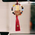 thumbnail image 6 of Rushawy Buddha Car Hanging Ornament Car Decor Pendant Buddha Statue Car Pendant Red, 6 of 9