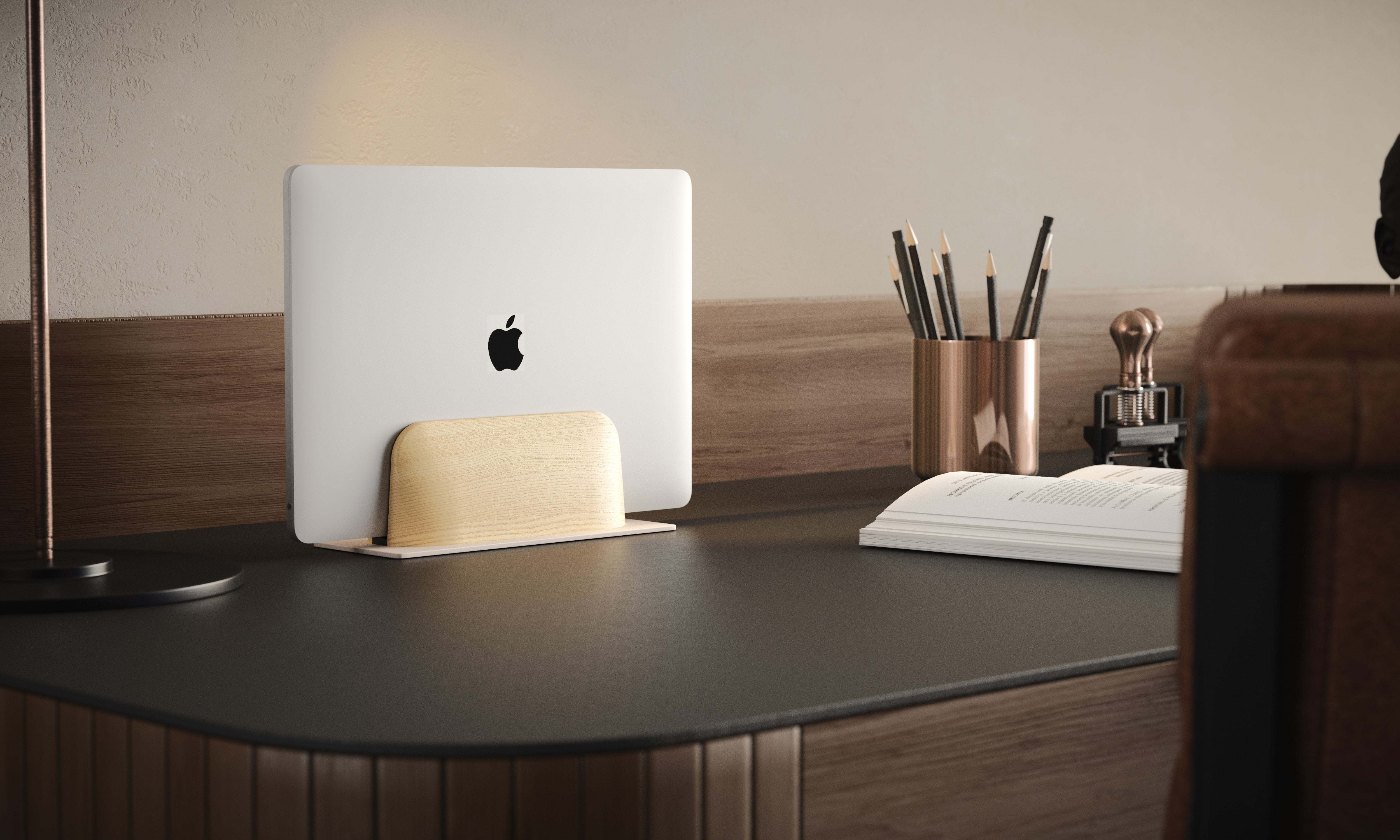 Incipio Vertical Laptop Stand with Wooden Base photo 5