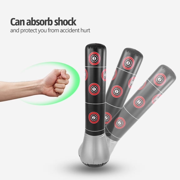 Gupbes Inflatable Punching Bag, Inflatable Punch Bag,Inflatable Boxing Punching Kick Training Tumbler Bag Pressure Relief Accessory