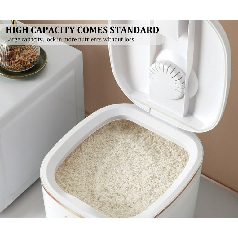 Evjurcn Rice Storage Box, Kitchen Container Bucket ,Insect-Proof Moisture- Proof Rice Box Grain Sealed Jar Home Storage Pet Dog Food 
