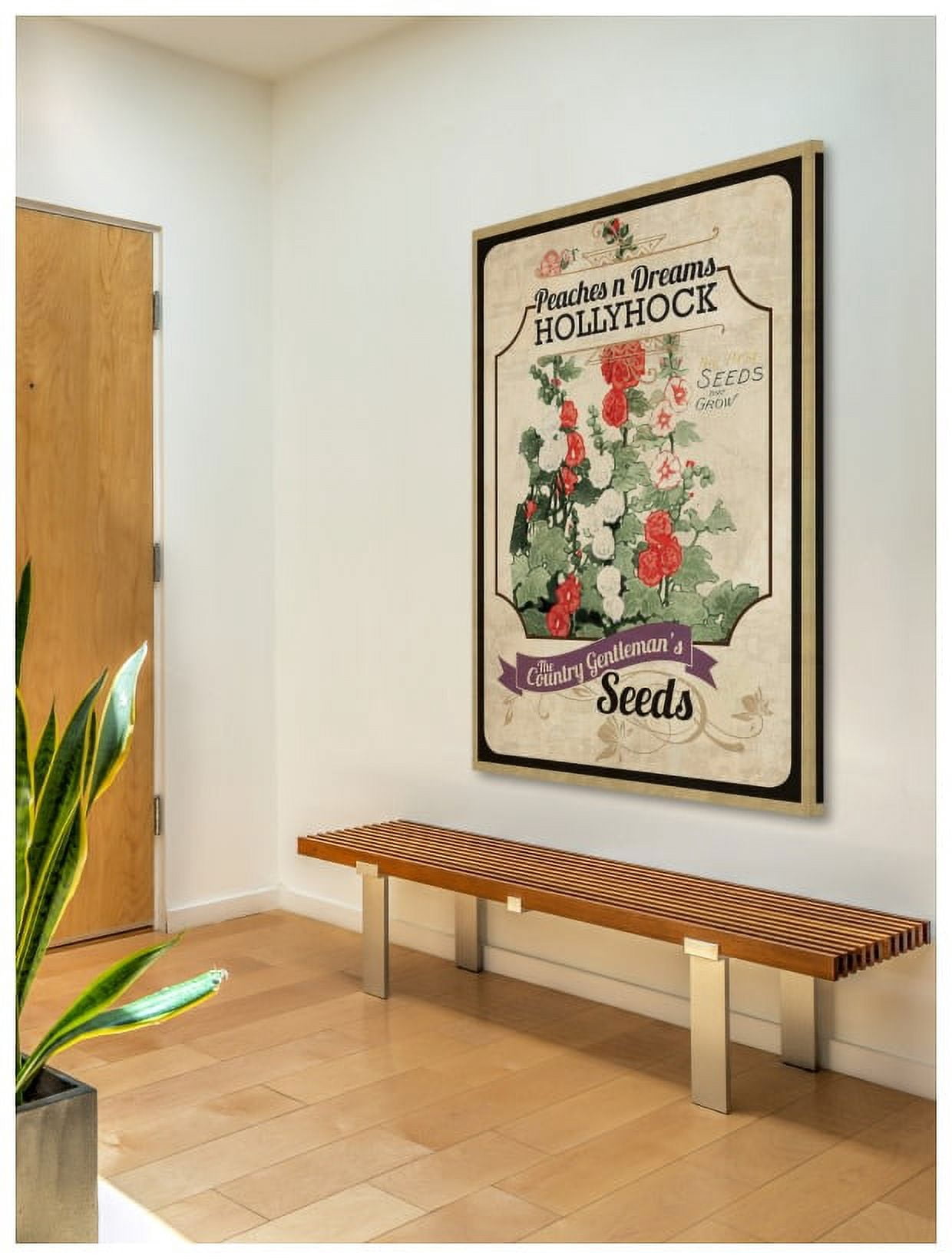 Marmont Hill "Flower Packet Hollyhock" Painting Print on Canvas