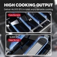 thumbnail image 6 of Feasto 5-Burner Propane Gas Grill, Stainless Steel Body, Double Deck Lid, 58000 BTU, 686 Sq.In. Cabinet Storage, 6 of 11