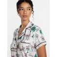 thumbnail image 5 of Joyspun Women's Dreamy Soft Collection Notch Collar Top and Shorts Pajama Set, 2-Piece, Sizes XS-3X, 5 of 6