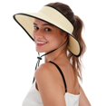 thumbnail image 2 of Sombrero de Sol Simplicidad para Mujer Protección UV Mezcla Beige, 2 of 6